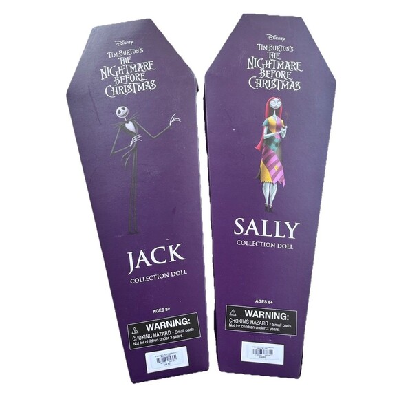 Set 2 Hot Topic Nightmare Before Christmas Coffins Jack Sally Exc Artist Proof - Picture 5 of 12